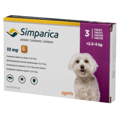 SIMPARICA 10 MG 1X3 TAB SIMPARICA 10 MG 1X3 TAB