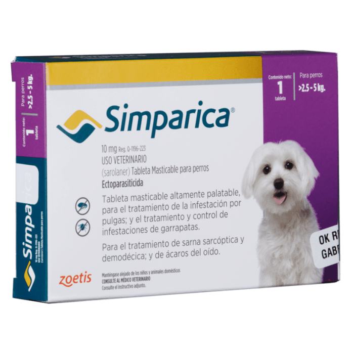 SIMPARICA 10 MG X 1 TB SIMPARICA 10 MG X 1 TB