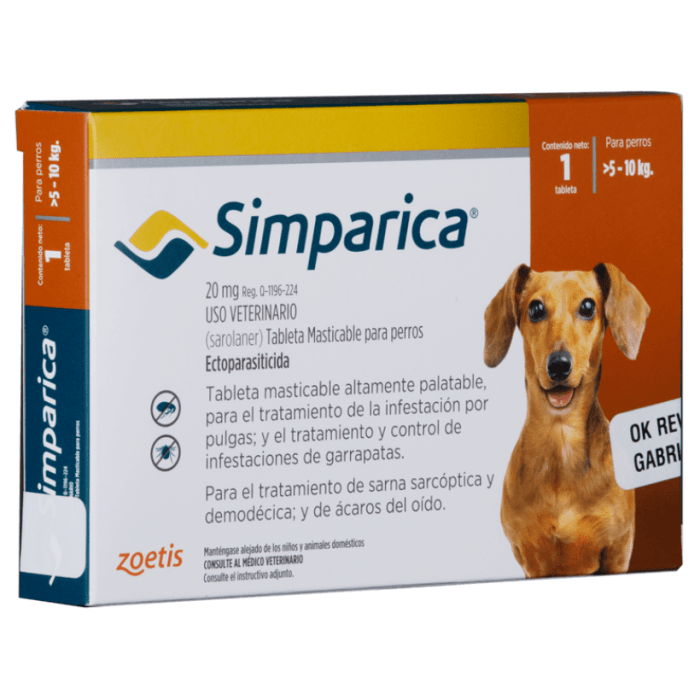 SIMPARICA 20 MG 1X3 TAB SIMPARICA 20 MG 1X3 TAB