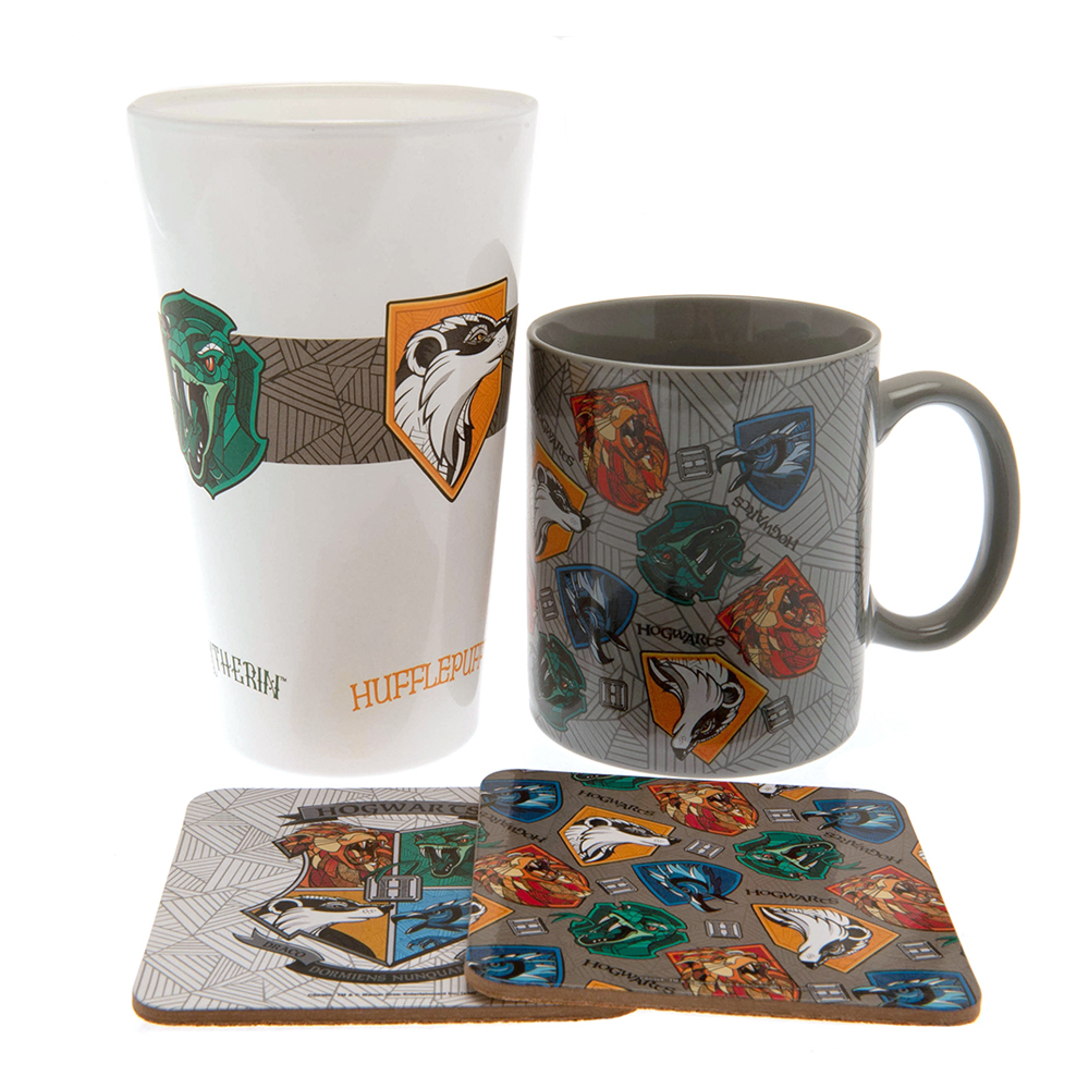 HARRY POTTER PCK GLASS XXL MUG 2 COASTER