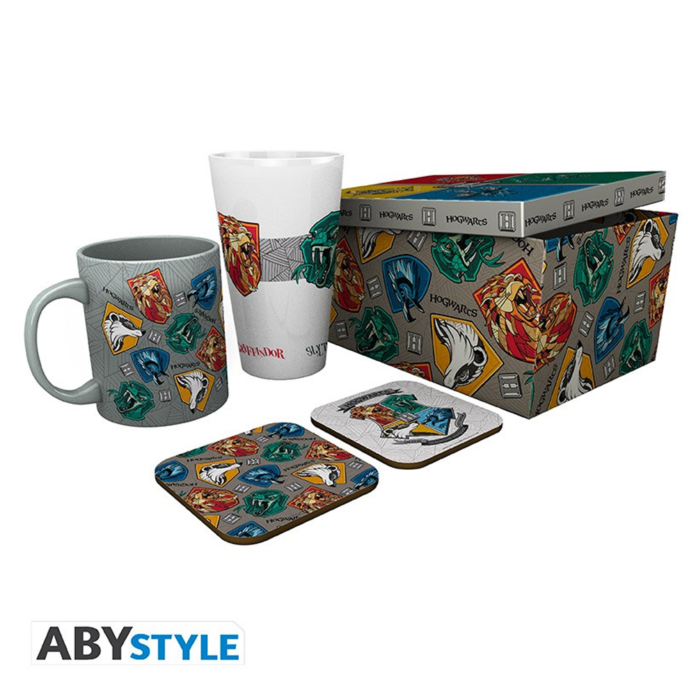 HARRY POTTER PCK GLASS XXL MUG 2 COASTER