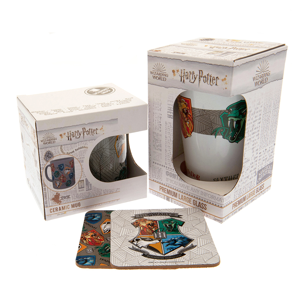 HARRY POTTER PCK GLASS XXL MUG 2 COASTER