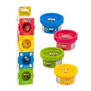 SESAME ST 4-PACK 1 OZ SCENTED DOUGH CANS SESAME ST 4-PACK 1 OZ SCENTED DOUGH CANS