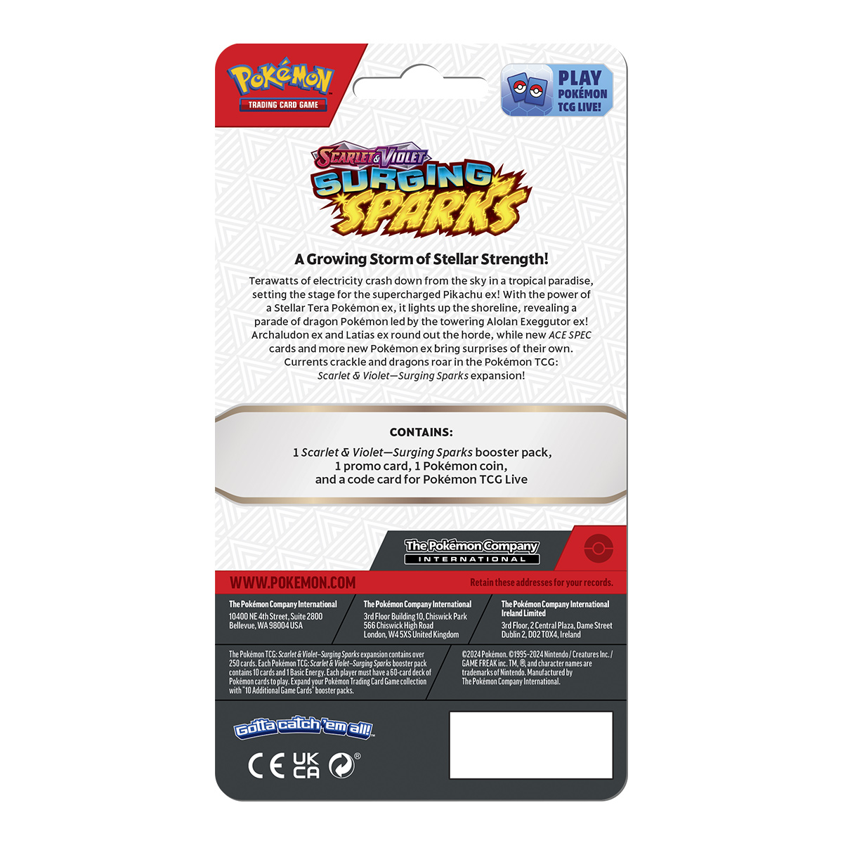POKEMON TCG SURGING SPARKS-CHECK BLI ENG