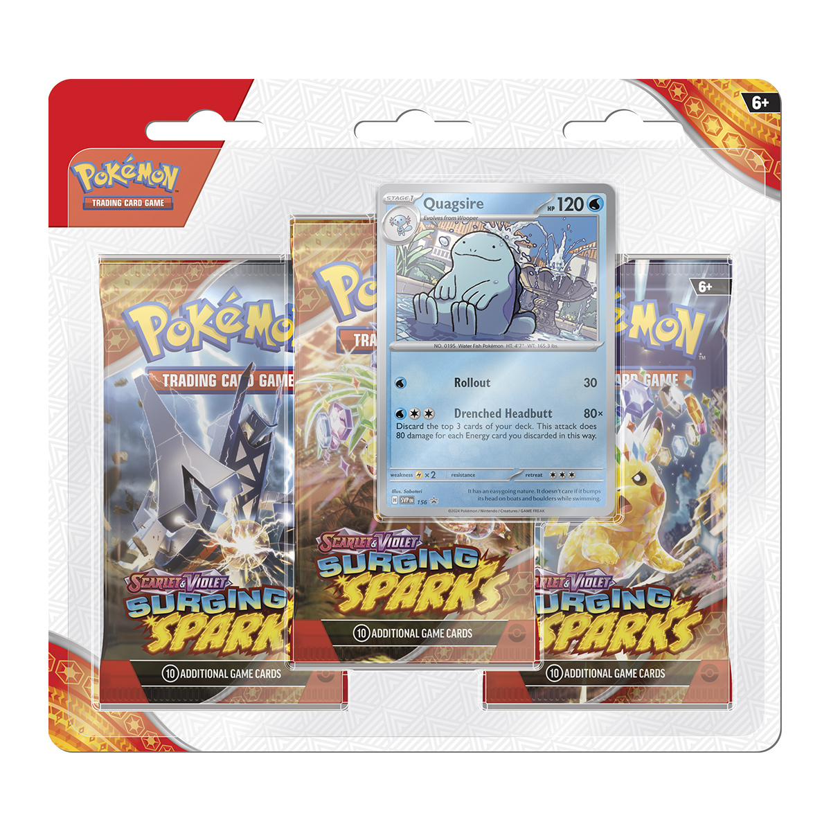 POKEMON TCG SURGING SPARKS-3PK BLIST ENG