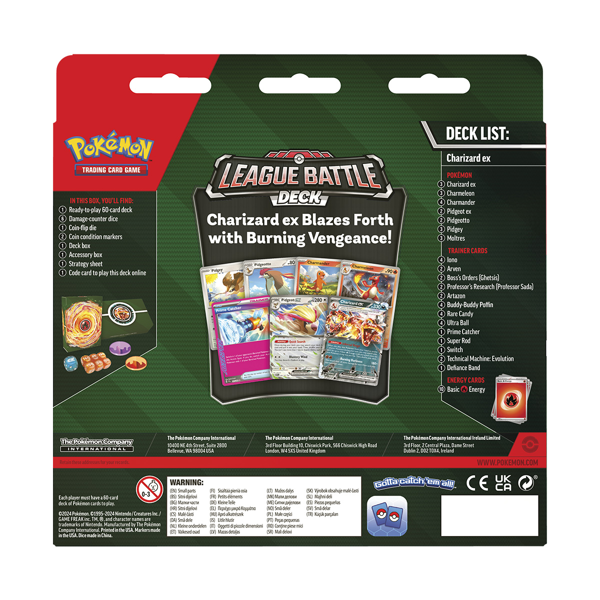 POKEMON TCG CHARIZARD EX LEAG BAT DK ENG