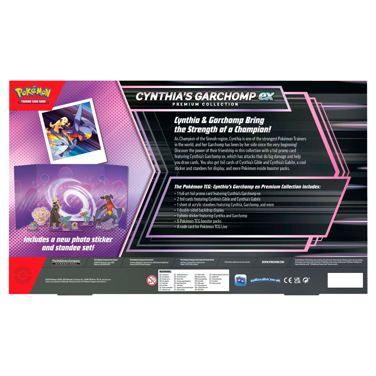 POKEMON TCG CYNTIA GARCH EX PREM COL ENG