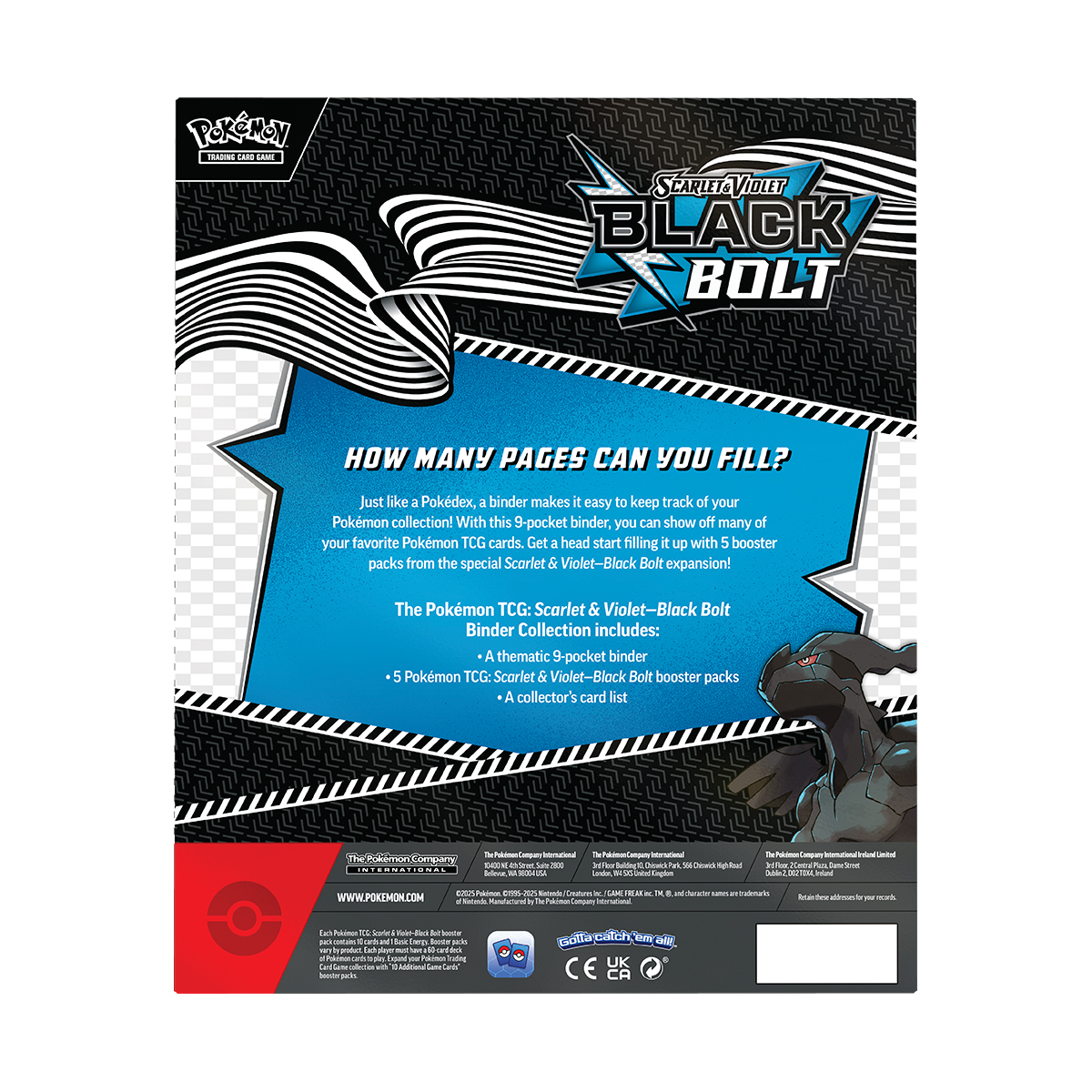 POKEMON TCG SV BLACK BOLT BINDER CO