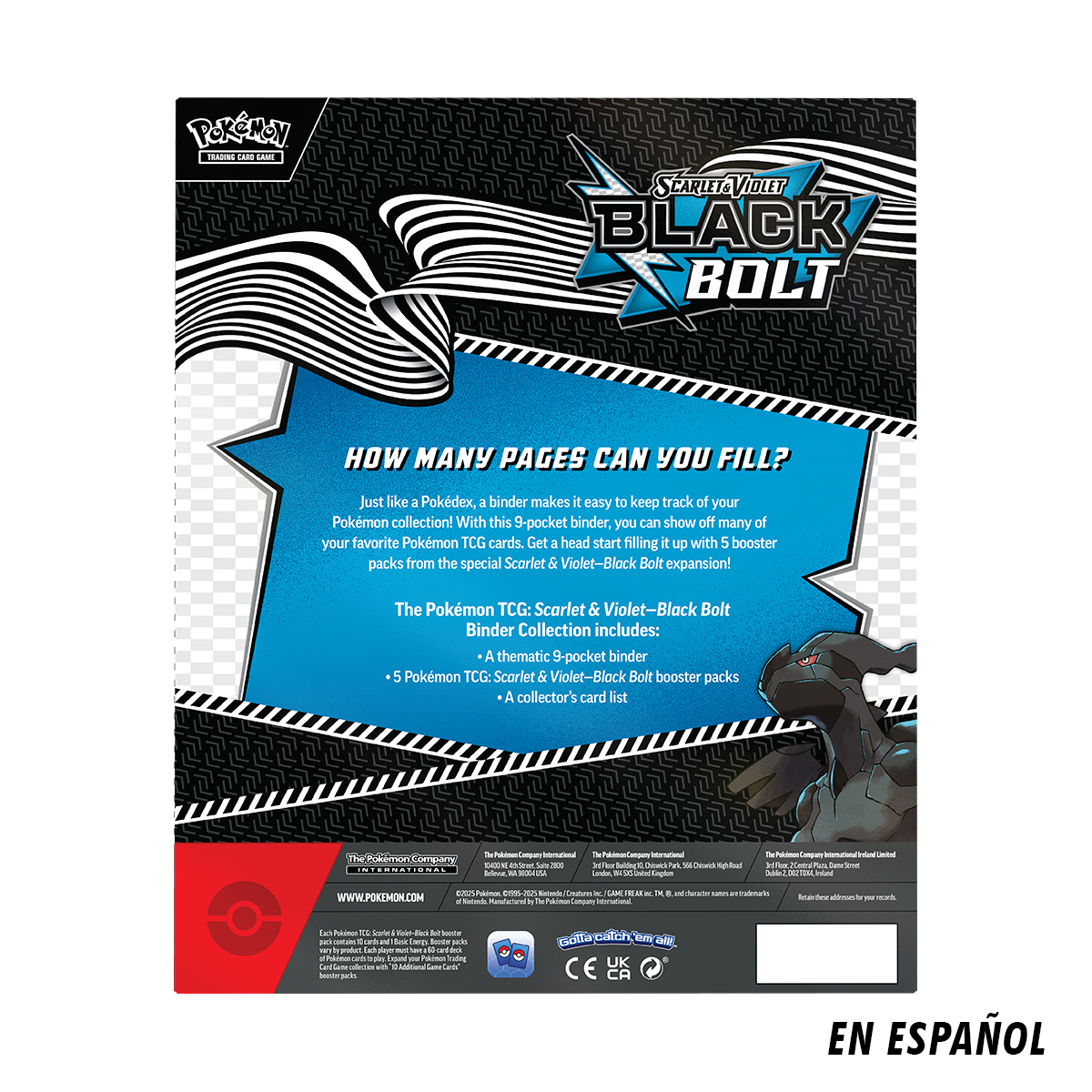 POKEMON TCG SV BLACK BOLT BINDER COL SPA