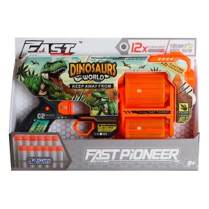 JUGUETE PISTOLA 12 DARDOS DINO RUEDA GIR JUGUETE PISTOLA 12 DARDOS DINO RUEDA GIR