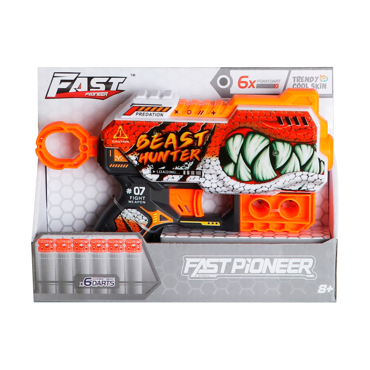 JUGUETE PISTOLA 6 DARDOS BEAST HUNTER