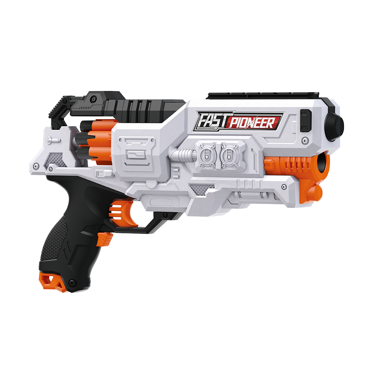 JUGUETE PISTOLA ELECTR 24 DARDOS BLANCO