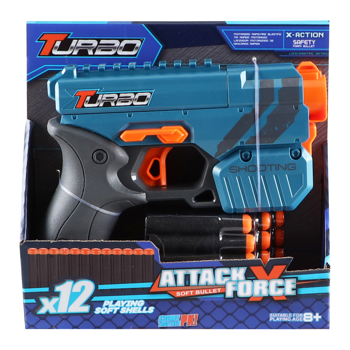 JUGUETE PISTOLA 12 DARDO RUEDA GIR TURBO