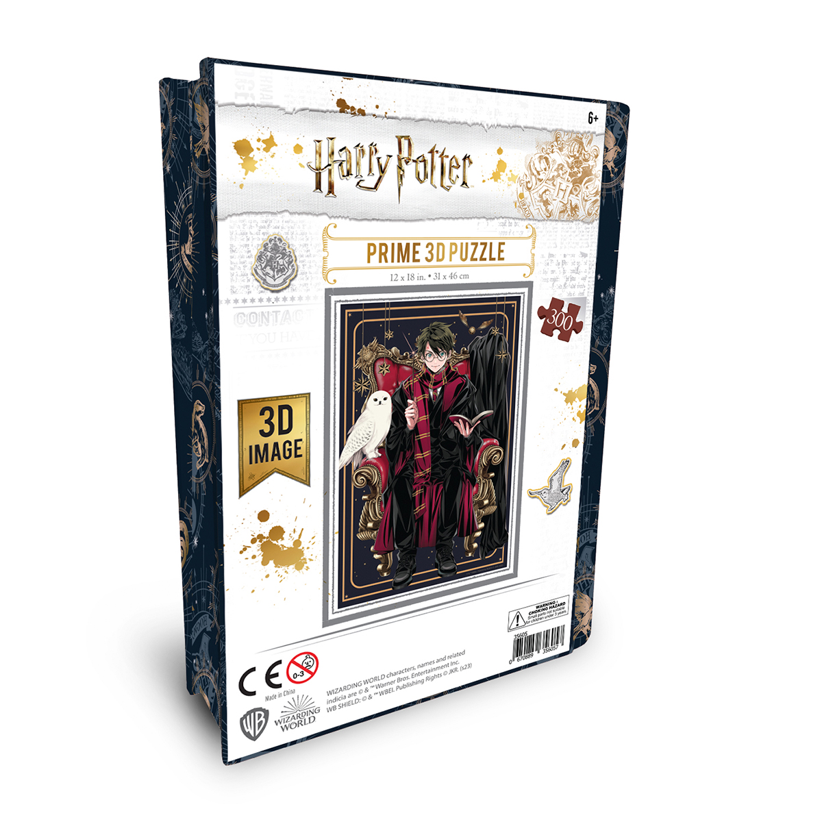 PUZZLE HARRY POTTER 300PC-P3D TIN BOOK