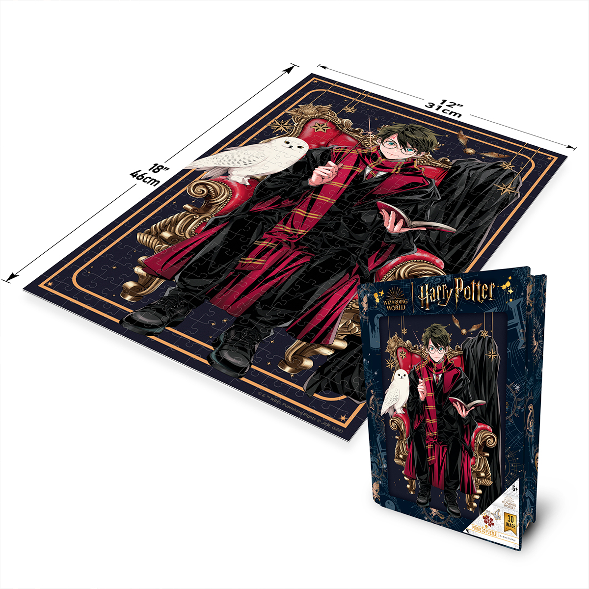 PUZZLE HARRY POTTER 300PC-P3D TIN BOOK