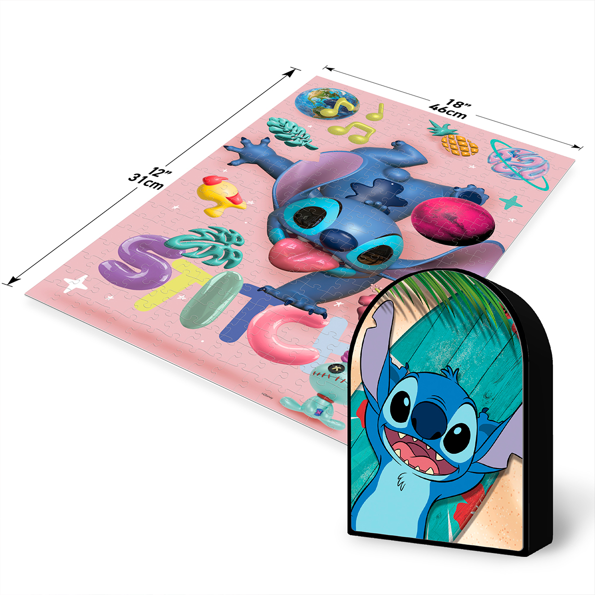 PUZZLE DISNEY STITCH 300PC SHAPED TIN