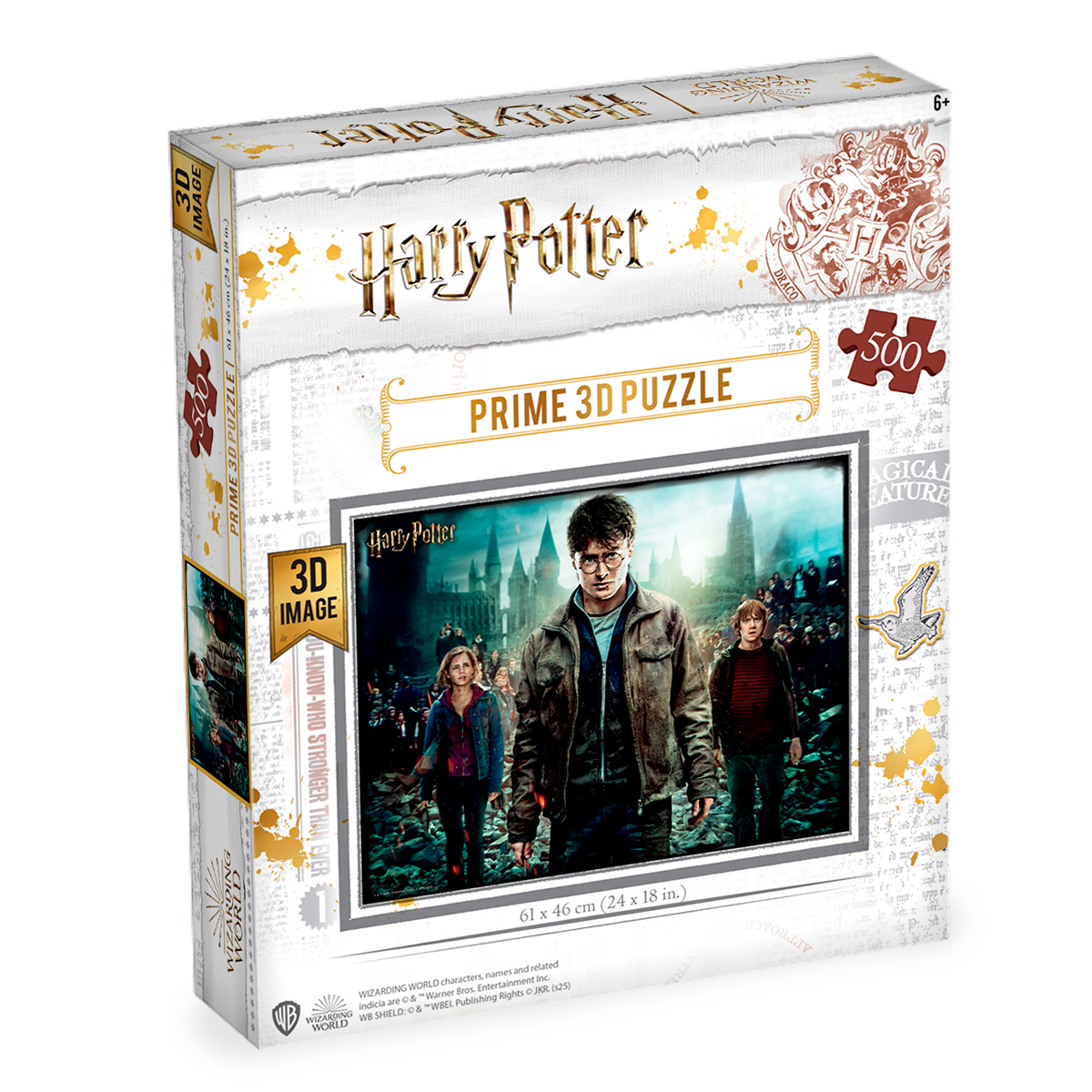 PUZZLE HARRY/HERMIONE/RON-500PC PRIME 3D