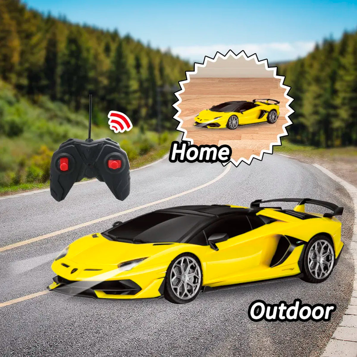 LAMBORGHINI AVENT SVJ ROADSTER 1/24 R/C