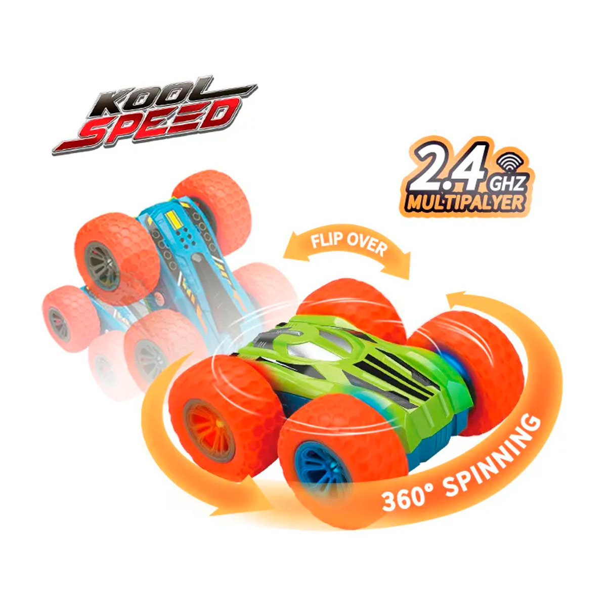 FLIP OVER STUNT CAR-LIGHT R/C FLASH ROVE