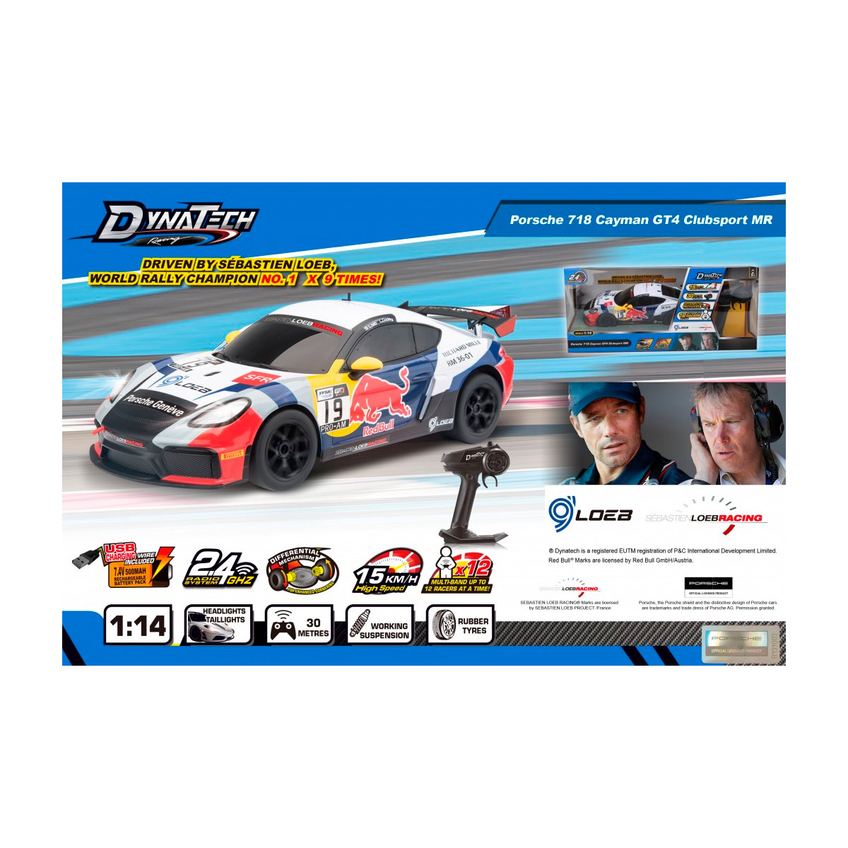 PORSCHE 718 CAYMAN GT4 1/14 R/C WIND BOX