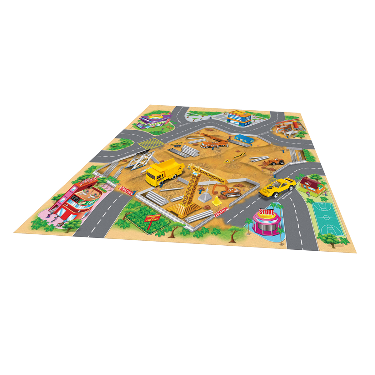SOFT FELT PLAYMAT-2 VEHICLES SURTIDO