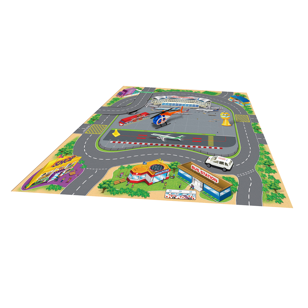 SOFT FELT PLAYMAT-2 VEHICLES SURTIDO