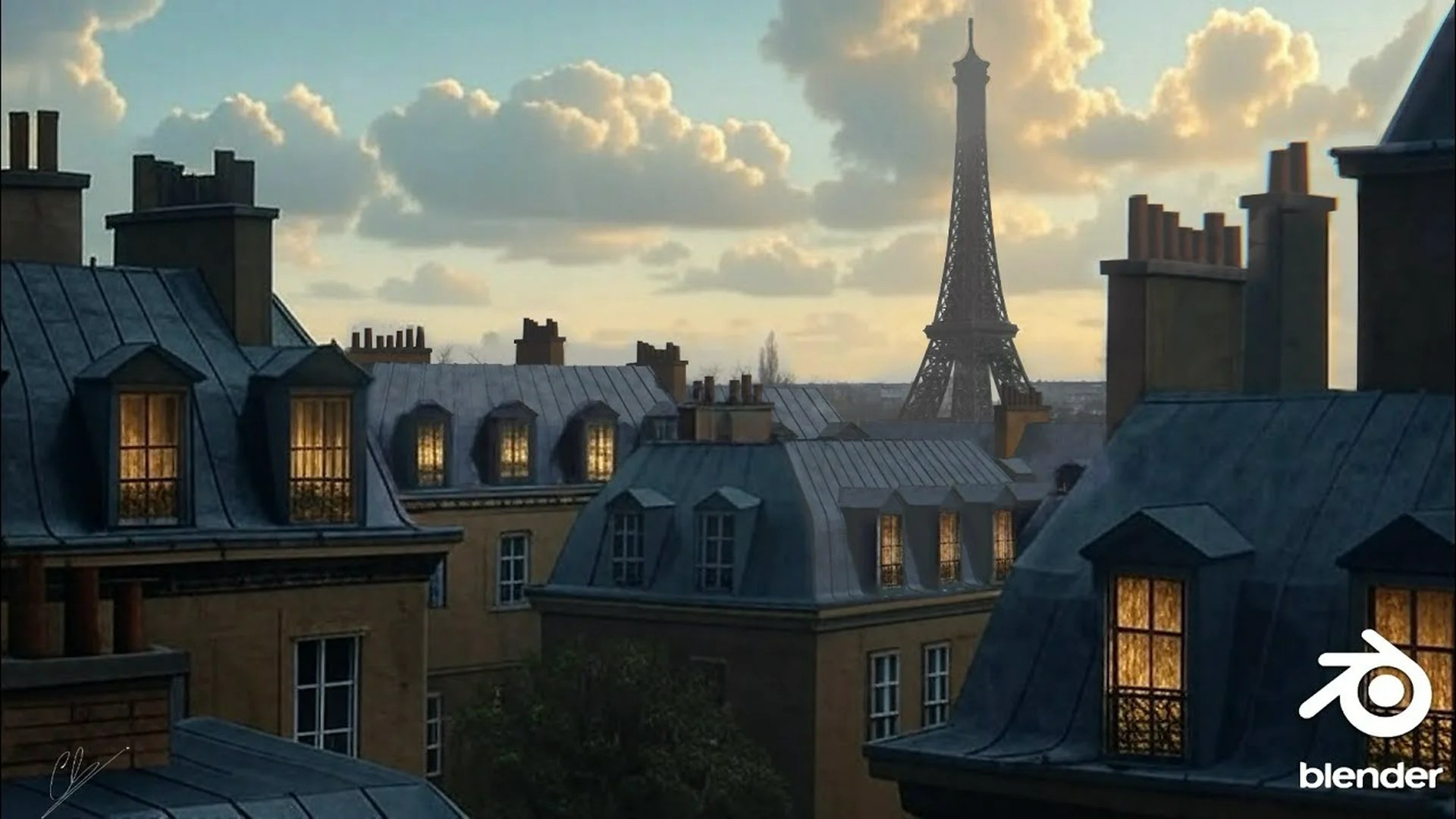 Paris in Blender: 4-Hour 3D Art Challenge! Paris in Blender: 4-Hour 3D Art Challenge!
