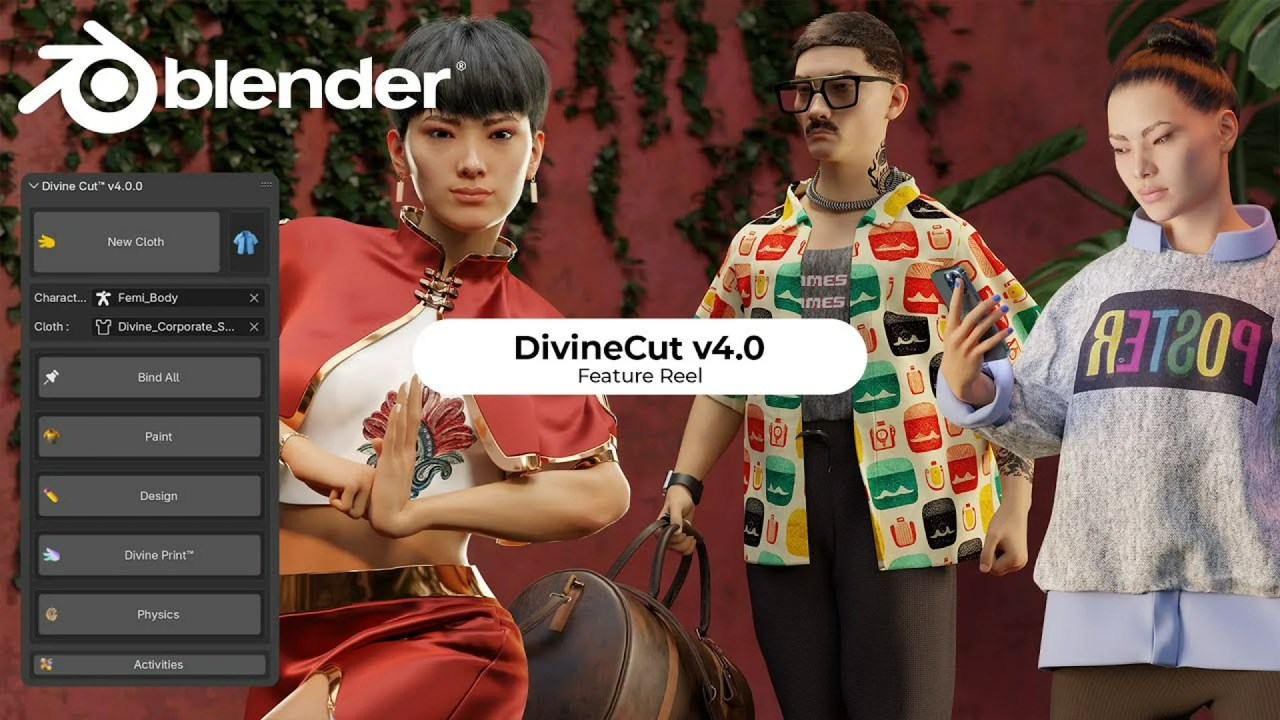 DivineCut v4.0: Revolutionizing Cloth Simulation in Blender DivineCut v4.0: Revolutionizing Cloth Simulation in Blender