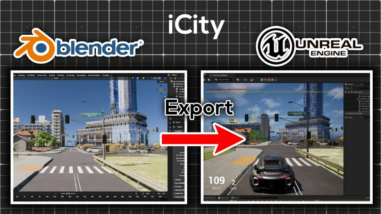 Blender to Unreal Made Easy with iCity 1.5! Blender to Unreal Made Easy with iCity 1.5!
