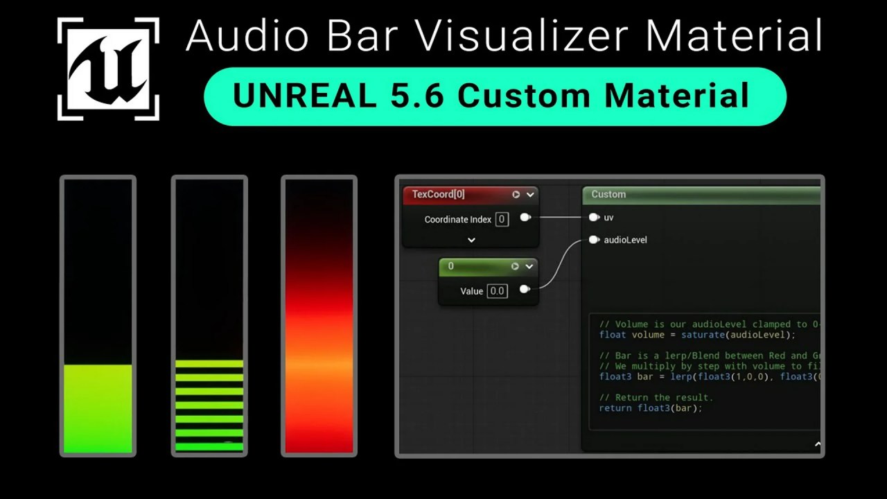 HLSL & Blueprints: Create Real-Time Audio Visualizers in Unreal 5.6 HLSL & Blueprints: Create Real-Time Audio Visualizers in Unreal 5.6