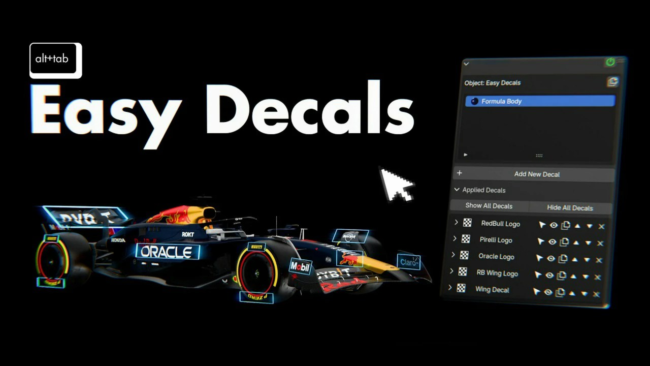 Easy Decals in Blender: New Alt-tab Add-on Easy Decals in Blender: New Alt-tab Add-on