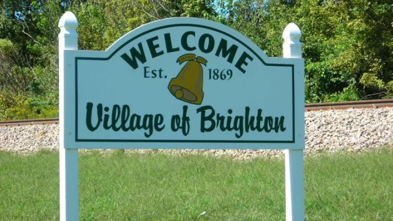 Welcome to Village of Brighton sign Welcome to Village of Brighton sign