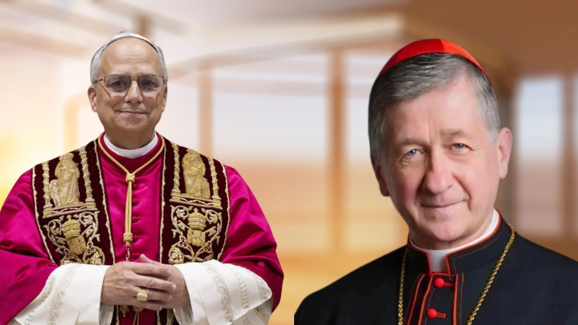 Pope Leo XIV, Head of the Catholic Church (left) and Blase Cupich, American prelate (right) Pope Leo XIV, Head of the Catholic Church (left) and Blase Cupich, American prelate (right)