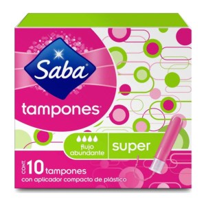 TAMPONES SABA COMPACTOS SUPER C/10 TAMPONES SABA COMPACTOS SUPER C/10