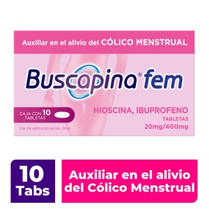 BUSCAPINA FEM 20/400MG 10 TAB BUSCAPINA FEM 20/400MG 10 TAB