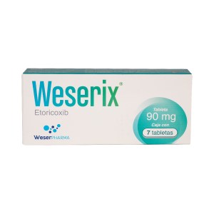 WESERIX CAJA CON 7 TABLETAS DE 90 MG WESERIX CAJA CON 7 TABLETAS DE 90 MG