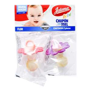 CHUPON JALOMA FLOR C/MIEL 2PZS CHUPON JALOMA FLOR C/MIEL 2PZS