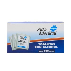TOALLITA C/ALCH ALFA MEDIC 100PZ N TOALLITA C/ALCH ALFA MEDIC 100PZ N