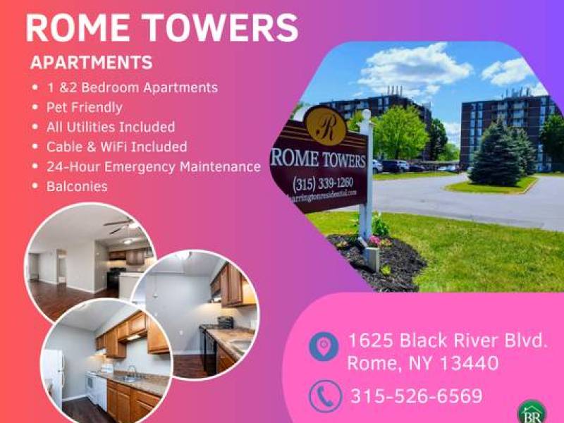 1 Bedroom, 7th Floor: All Utilities Included!
,070
Rome 1 Bedroom, 7th Floor: All Utilities Included!
,070
Rome
