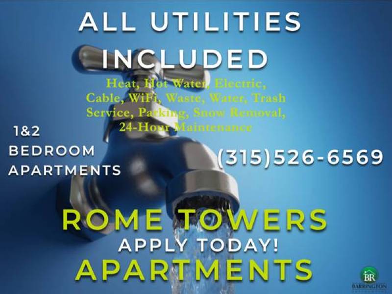 UPGRADED 1 Bedroom on 1st Floor: MOVE IN 2/13, ALL Utilities Included!
,169
Rome UPGRADED 1 Bedroom on 1st Floor: MOVE IN 2/13, ALL Utilities Included!
,169
Rome