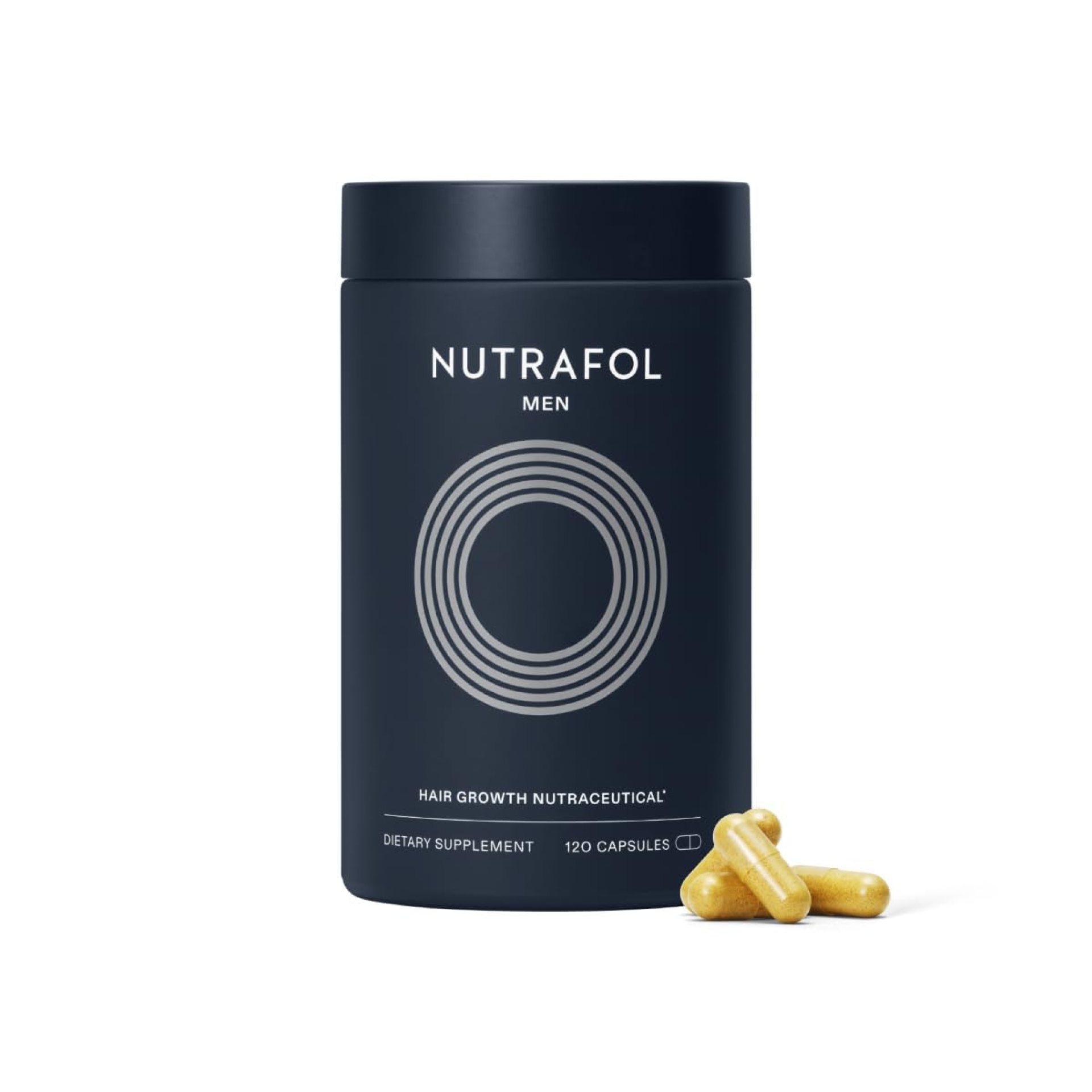 Nutrafol Men Hair Growth Supplement for Thicker, Stronger Hair (4 Capsules Per Day – 1 Month Supply), 120 Count (Pack of 1) Nutrafol Men Hair Growth Supplement for Thicker, Stronger Hair (4 Capsules Per Day – 1 Month Supply), 120 Count (Pack of 1)