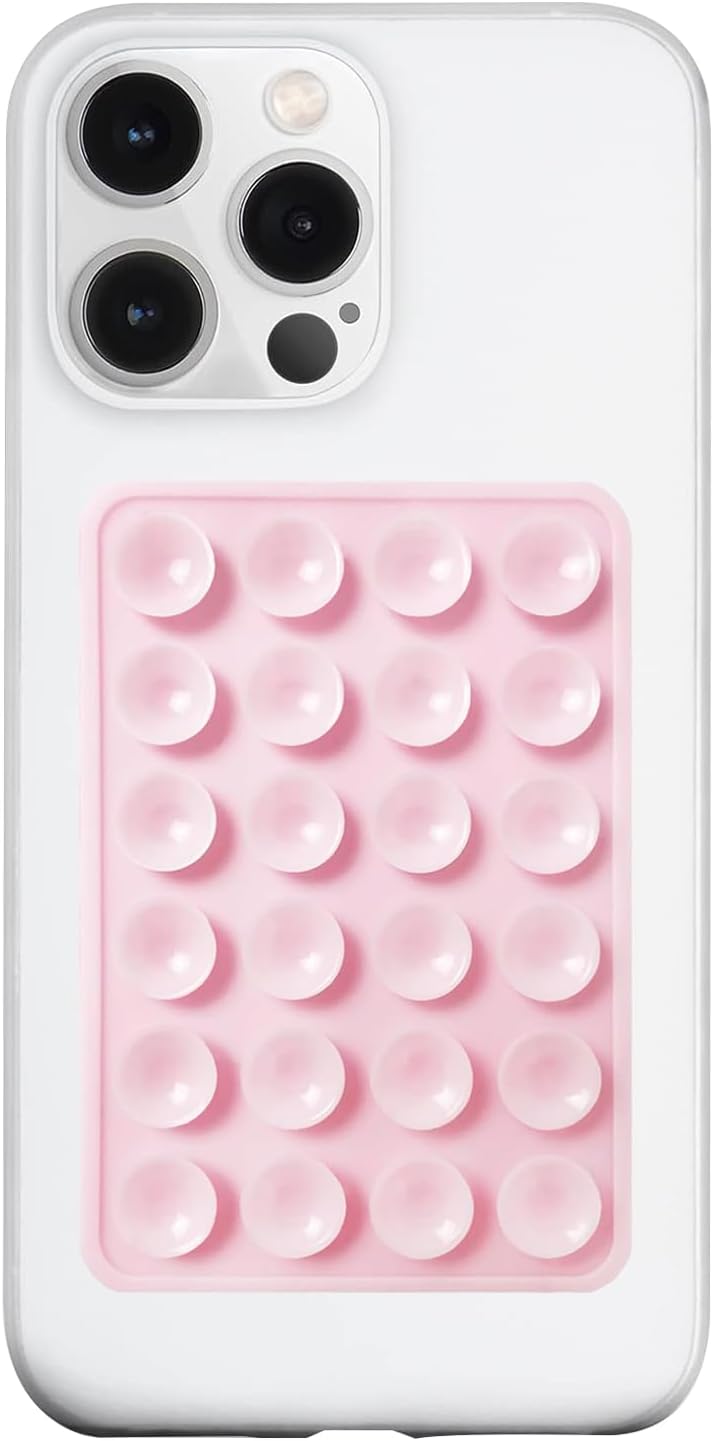Silicone Suction Phone Case Mount, Silicon Adhesive Phone Accessory for Smartphones, Hands-Free Mirror Shower Phone Holder for Selfies, Tiktok Videos (Light Pink) Silicone Suction Phone Case Mount, Silicon Adhesive Phone Accessory for Smartphones, Hands-Free Mirror Shower Phone Holder for Selfies, Tiktok Videos (Light Pink)