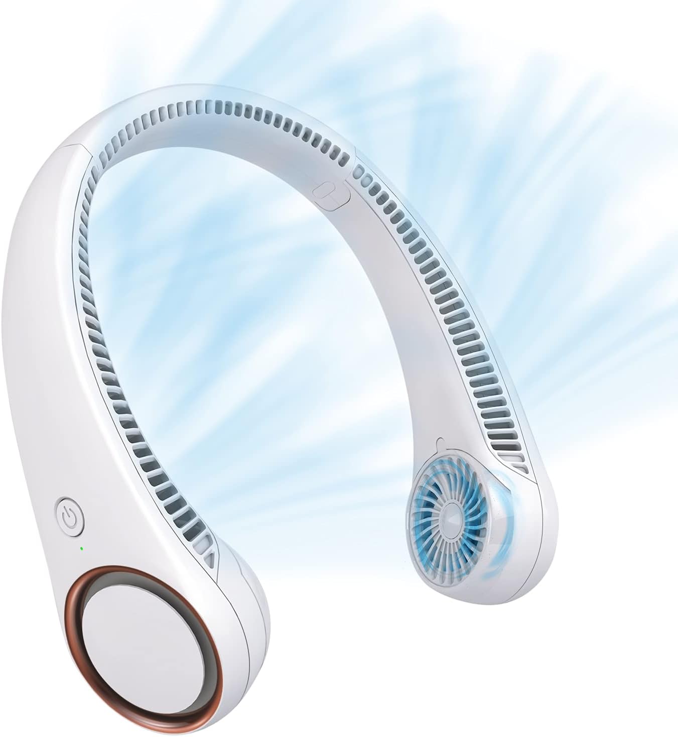 CIVPOWER Neck Fan: Portable Personal Neck Cooling Rechargeable Bladeless Fan – Hands Free 3 Speed 4000 mAh Battery USB Operated Wearable Headphone Design – for Men Women Outdoor Indoor (White) CIVPOWER Neck Fan: Portable Personal Neck Cooling Rechargeable Bladeless Fan – Hands Free 3 Speed 4000 mAh Battery USB Operated Wearable Headphone Design – for Men Women Outdoor Indoor (White)