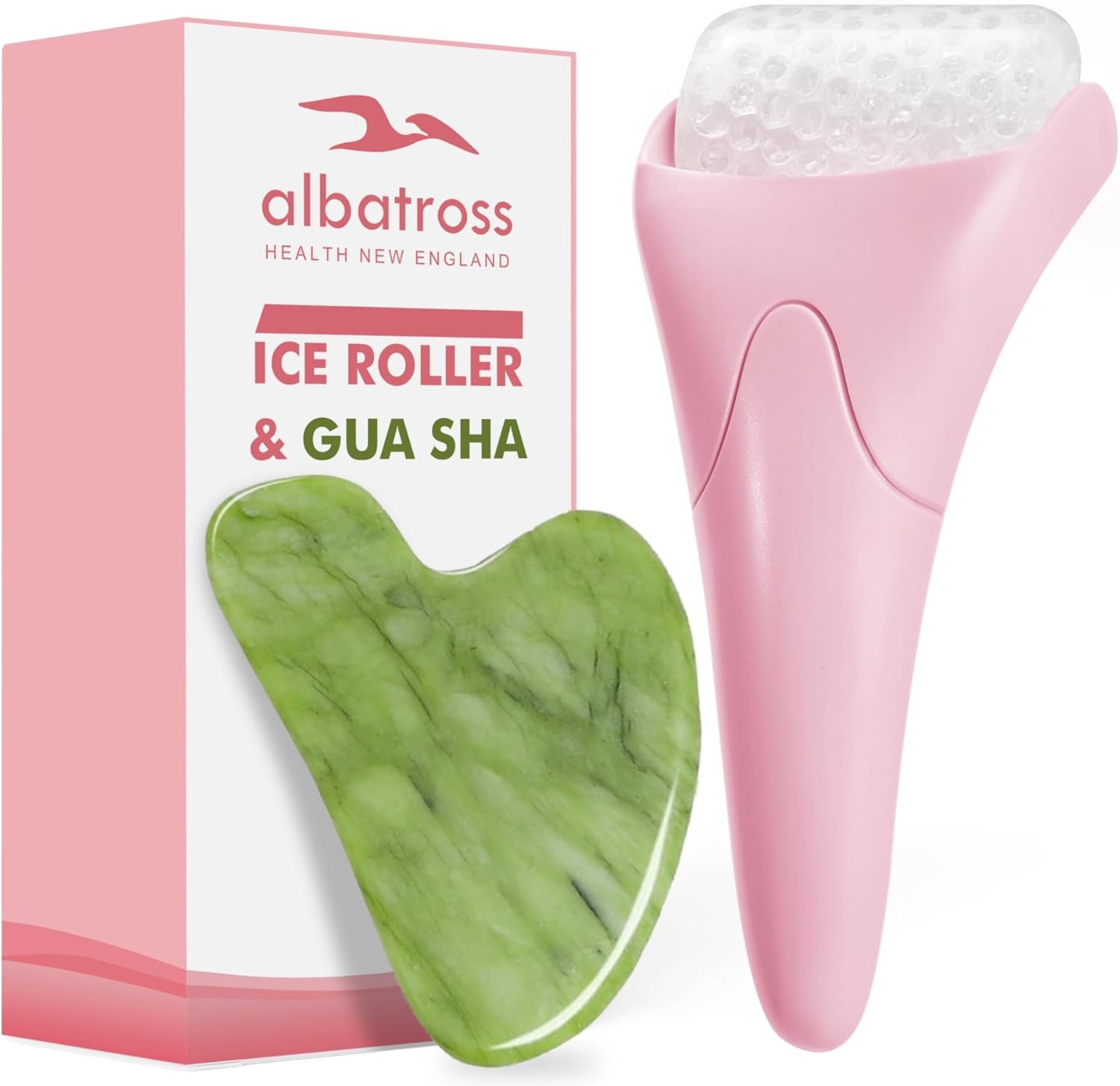 Gua Sha & Ice Roller for Face, Small Gifts, Facial Tools for Puffiness and Redness Reducing Skin Care Routine, Self Care Massage Gift for Women Men Gua Sha & Ice Roller for Face, Small Gifts, Facial Tools for Puffiness and Redness Reducing Skin Care Routine, Self Care Massage Gift for Women Men