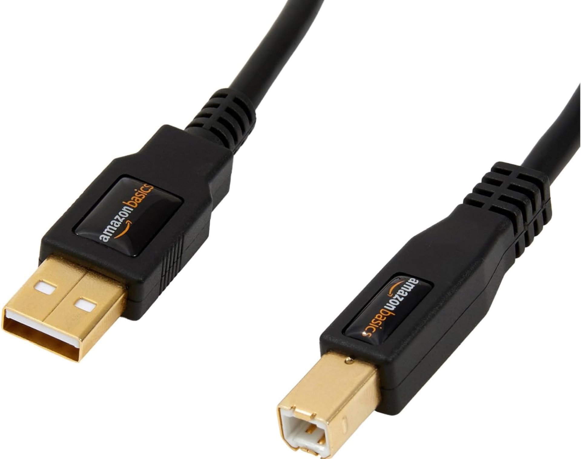 Amazon Basics USB-A to USB-B 2.0 Cable for Printer or External Hard Drive, Computer Compatible, Gold-Plated Connectors, Black, 6 Foot Amazon Basics USB-A to USB-B 2.0 Cable for Printer or External Hard Drive, Computer Compatible, Gold-Plated Connectors, Black, 6 Foot