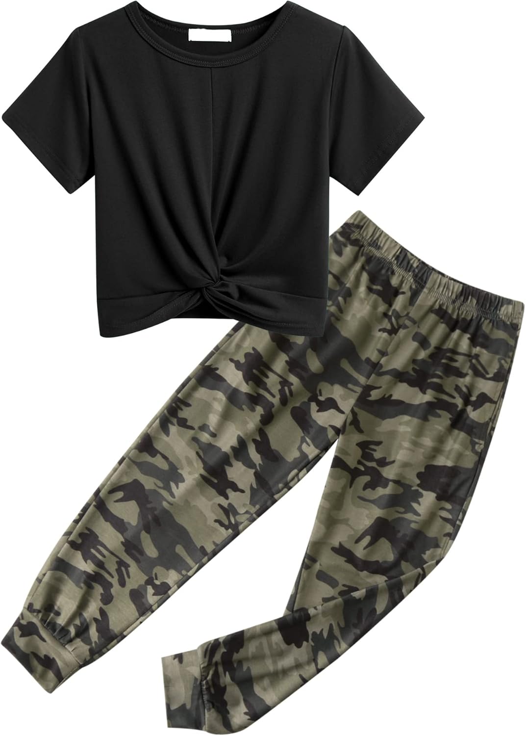 Arshiner Girls Clothing Sets Tie Dye Twist Front Tops & Sweatpants Outfits Sportwear Sweatsuits Tracksuits 4-13 Year Arshiner Girls Clothing Sets Tie Dye Twist Front Tops & Sweatpants Outfits Sportwear Sweatsuits Tracksuits 4-13 Year