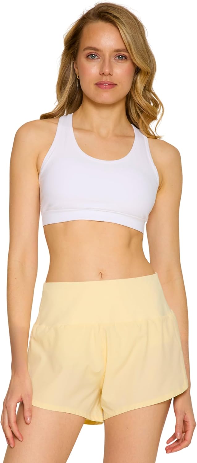Women’s Back Yoke Zipper Pocket Athletic Yoga Workout 3.5 inch Shorts Women’s Back Yoke Zipper Pocket Athletic Yoga Workout 3.5 inch Shorts