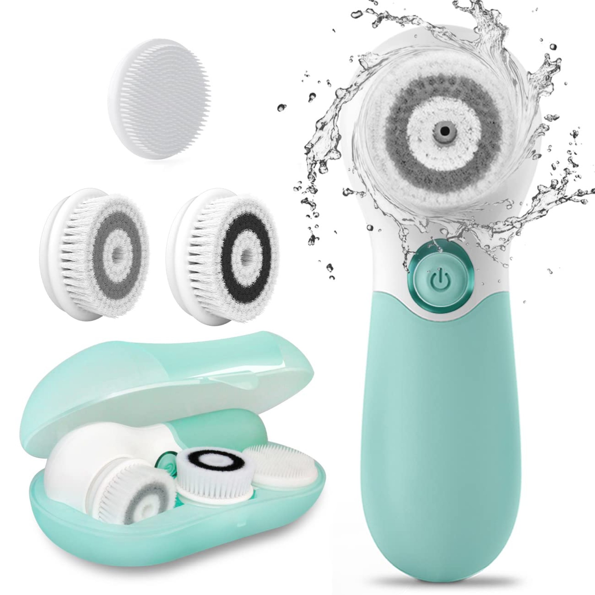 Facial Cleansing Brush Electric Facial Exfoliating Massage Brush with 3 Cleanser Heads and 2 Speeds Adjustable for Deep Cleaning, Removing Blackhead, Face Massaging Facial Cleansing Brush Electric Facial Exfoliating Massage Brush with 3 Cleanser Heads and 2 Speeds Adjustable for Deep Cleaning, Removing Blackhead, Face Massaging