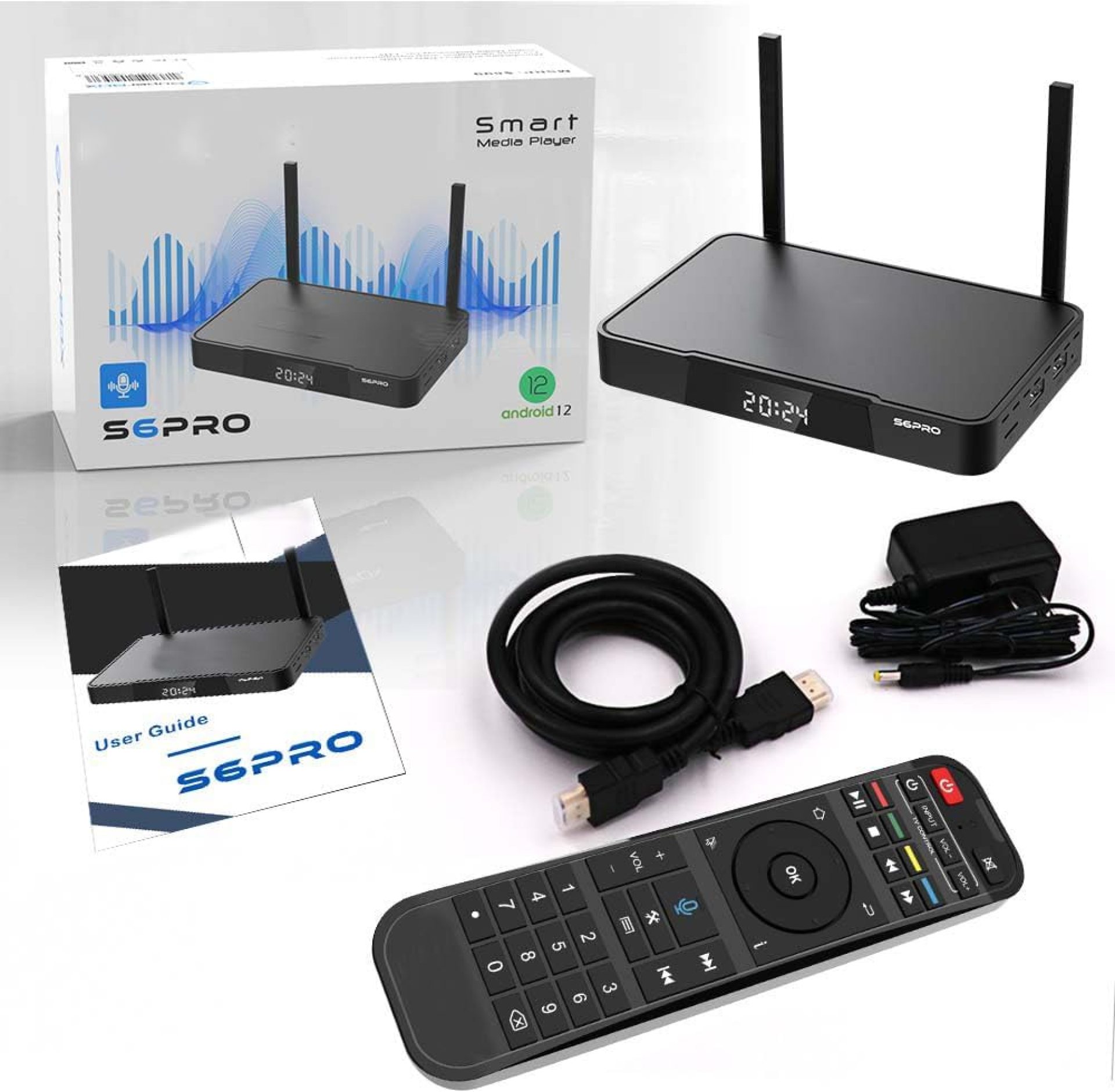 S6 pro Super Smart Android TV Box with Voice S6 pro 4G RAM 32G ROM Box + Voice Remote + 1* Mini Keyboard +1*thumbdrive 64Ge 64G S6 pro Super Smart Android TV Box with Voice S6 pro 4G RAM 32G ROM Box + Voice Remote + 1* Mini Keyboard +1*thumbdrive 64Ge 64G