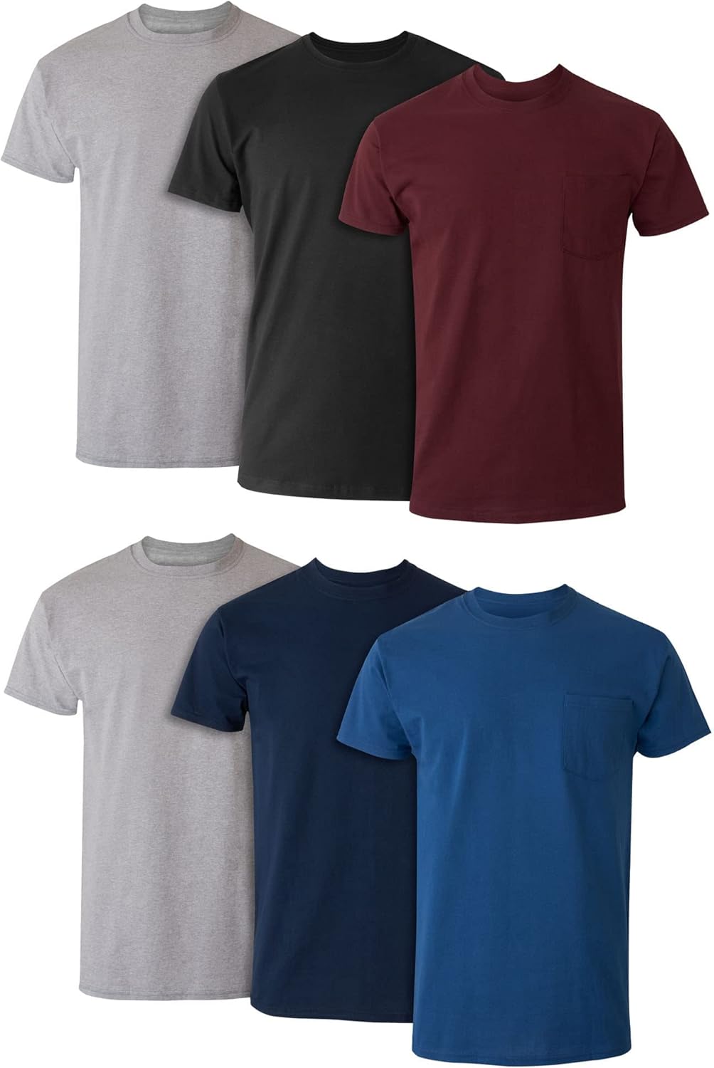 Hanes Men’s Pocket T-Shirt Pack, Cotton Crewneck Pocket Tees Assorted – 6 Pack , Moisture-Wicking T-Shirt Hanes Men’s Pocket T-Shirt Pack, Cotton Crewneck Pocket Tees Assorted – 6 Pack , Moisture-Wicking T-Shirt